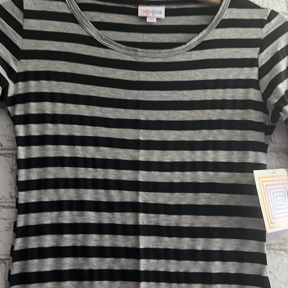 NEW! Short Sleeve Striped T-Shirt Midi Dress LuLaRoe Julia size XXS - Picture 8 of 8